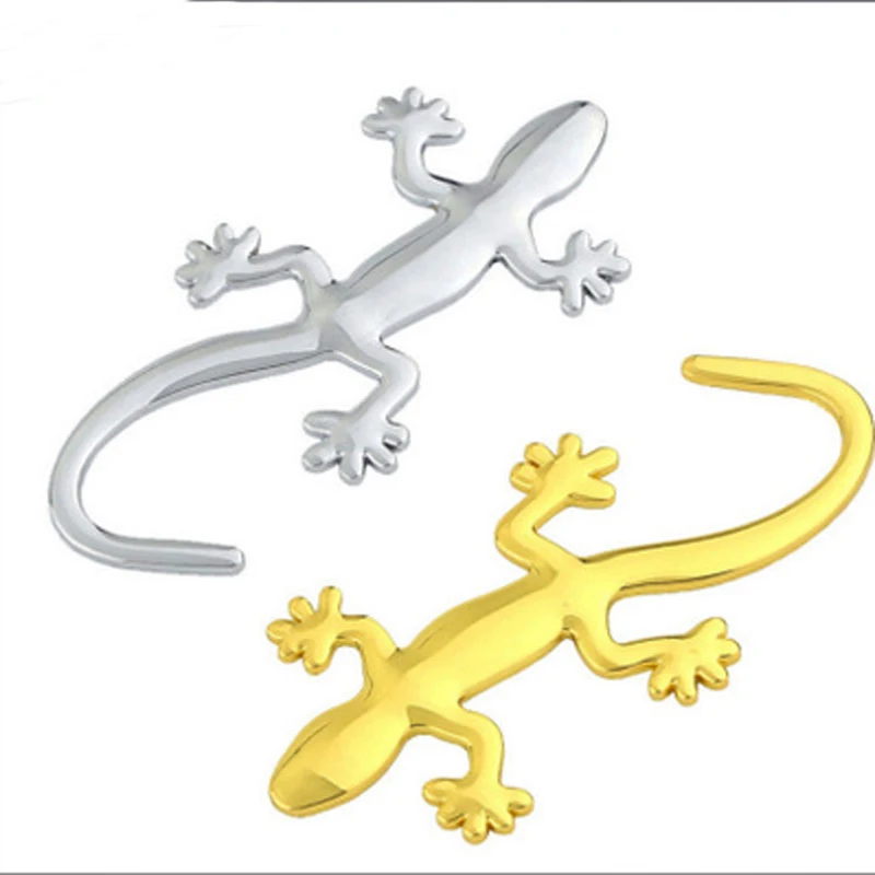 

Chrome 3D ABS Silver Lizard Gecko Badge for Audi Quattro A4 A5 TT Q3 Emblem Sticker Car Decal Personality motor car modification