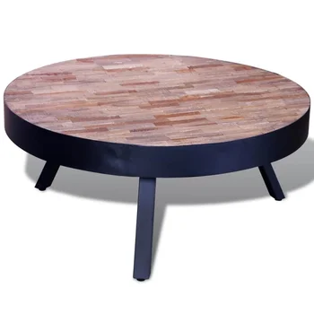 

vidaXL Coffee Table Round Reclaimed Teak Wood