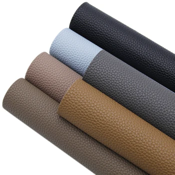 

David accessories 20*34cm Plain Colour Litchi Pattern Synthetic Leather DIY Bow Bag Material Faux Leather Fabric Sheets,1Yc9882