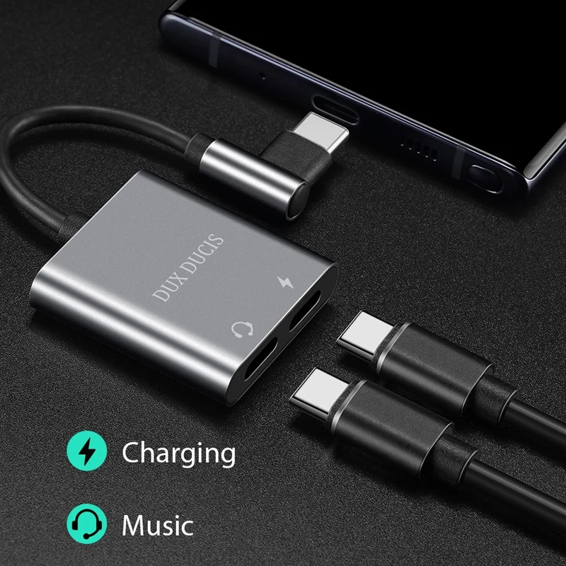PD TYPE C to TYPE C Adapter Charger and Headphone Jack Splitter Headphone Adapter for Phone Tablet Laptop