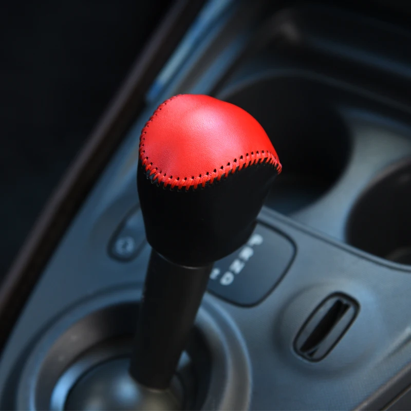 

Car Leather Protective Gear Stick Shift Head Knob Cover Non Slip Protect Equipment Case For Smart 453 Fortwo Forfour Accessories