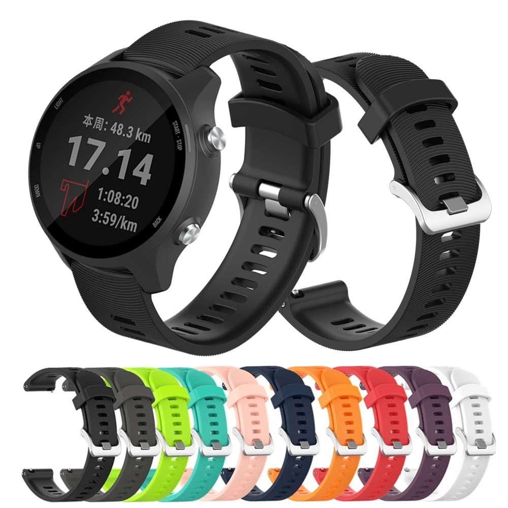 Силиконовый ремешок для смарт часов Garmin Forerunner 245 м 645 браслет Samsung Galaxy Vivoactive 3 42