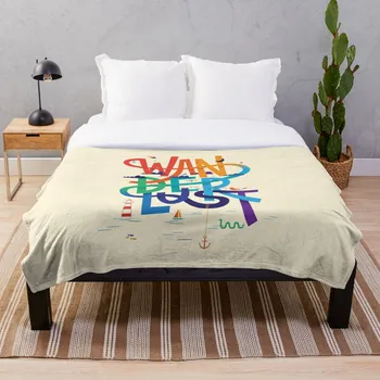 

Wanderlust Blanket Wool Flannel Plush Blanket Bedspread For office Sherpa Blanket Couch Quilt Cover Travel