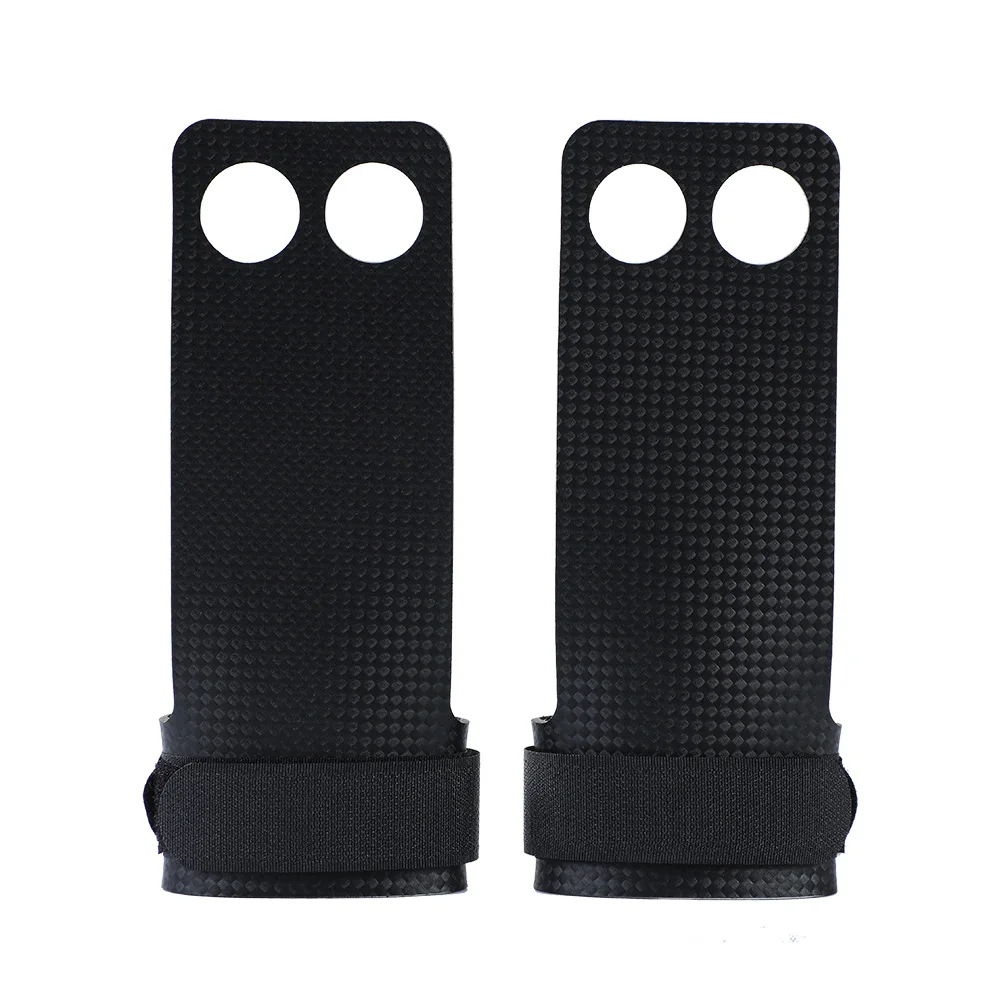 2-Hole Carbon Crossfit Grip for Weightlifting Gym Workout for Kettlebell Pull-ups Gymnastics