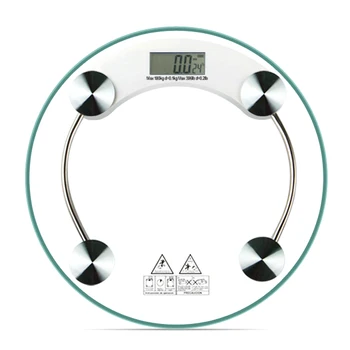 

180Kg 4mm Household Digital Electronic Weighing Body Weight Round Fitness Glass Scale Hot Selling Market Trend