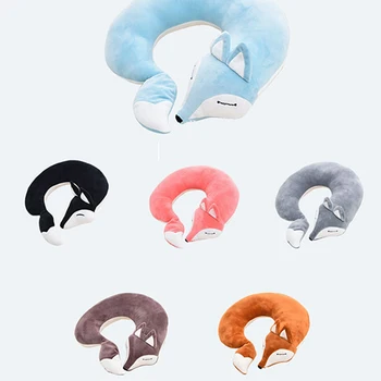 

Creative Cartoon U-shaped Pillow Nap Pillow Fox Pillow Airplane Office Travel Neck Pillow Cervical Collar Neck Relief Support