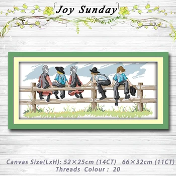 

The five little friends decor painting 14CT 11CT counted cross stitch kits embroidery sets Needlework Sets Home decor