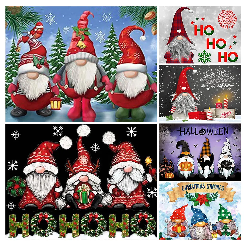 Diy Diamond Painting Christmas Gnomes Cross Stitch Kits Diamond