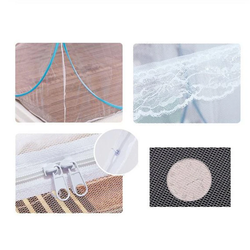 Pop Up Camping Tent Bed Canopy Mosquito Net Full Queen King Size Netting Bedding Mongolian Yurt Mosquito Net Bedding New Arrival