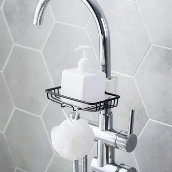 

2020 Hot Kitchen Sink Organizer Iron Storage Rack Shelf Sponges Holder Soap Drying Rack Cleaning Brush Drainer Holder Shower