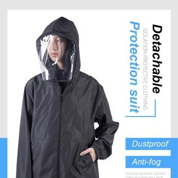 

Anti Flu Washable Protective Suit Isolated Clothing Jacket Hat With Mask Waterproof Removable Epidemic Prev Beekeeping Clothes