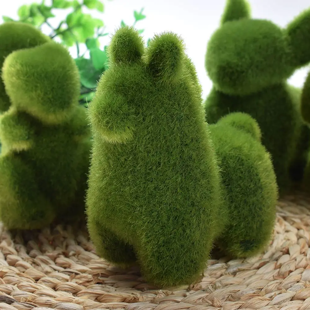 1 шт. милая форма животных моделирование зеленая трава украшения эмультивное зеленое растение бонсай Трава Животное украшение для дома сад
