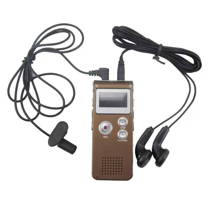 Золотой Перезаряжаемый 8 Гб цифровой Аудио Диктофон Телефон MP3-плеер и рекордер плеер - Цвет: Золотой
