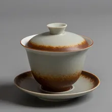 Чайный набор кунг-фу с креативными Ретро керамическими тремя чашами