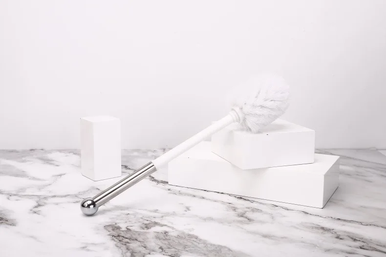 New Style Shelves Stainless Steel Toilet Brush Long Handle Soft Bristle Health Toilet Brush Set Home Cleaning Supplies
