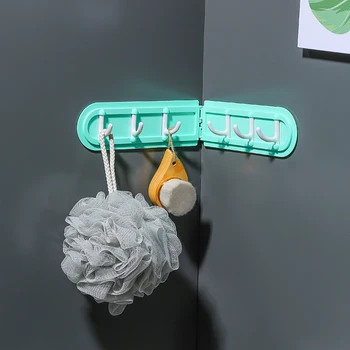 

Reusable Wall Hooks Foldable Corner Hooks Waterproof Oilproof Self Adhesive Door Hooks Seamless Hanging Hook Kitchen Supplies