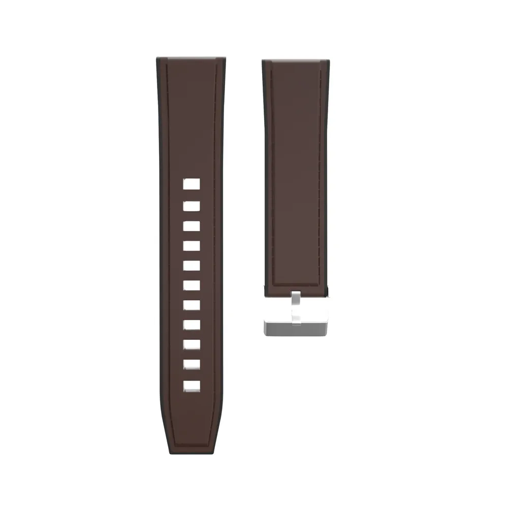 Ремешок для часов 22 мм браслет для huawei Watch GT GT2 42 мм 46 мм силиконовый+ кожаный ремешок для samsung Galaxy watch 46 мм