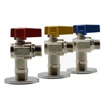 Латунный шаровой сердечник большой угол потока клапан водонагреватель специальный угловой клапан шаровой клапан полный диаметр 14,99 мм DN20