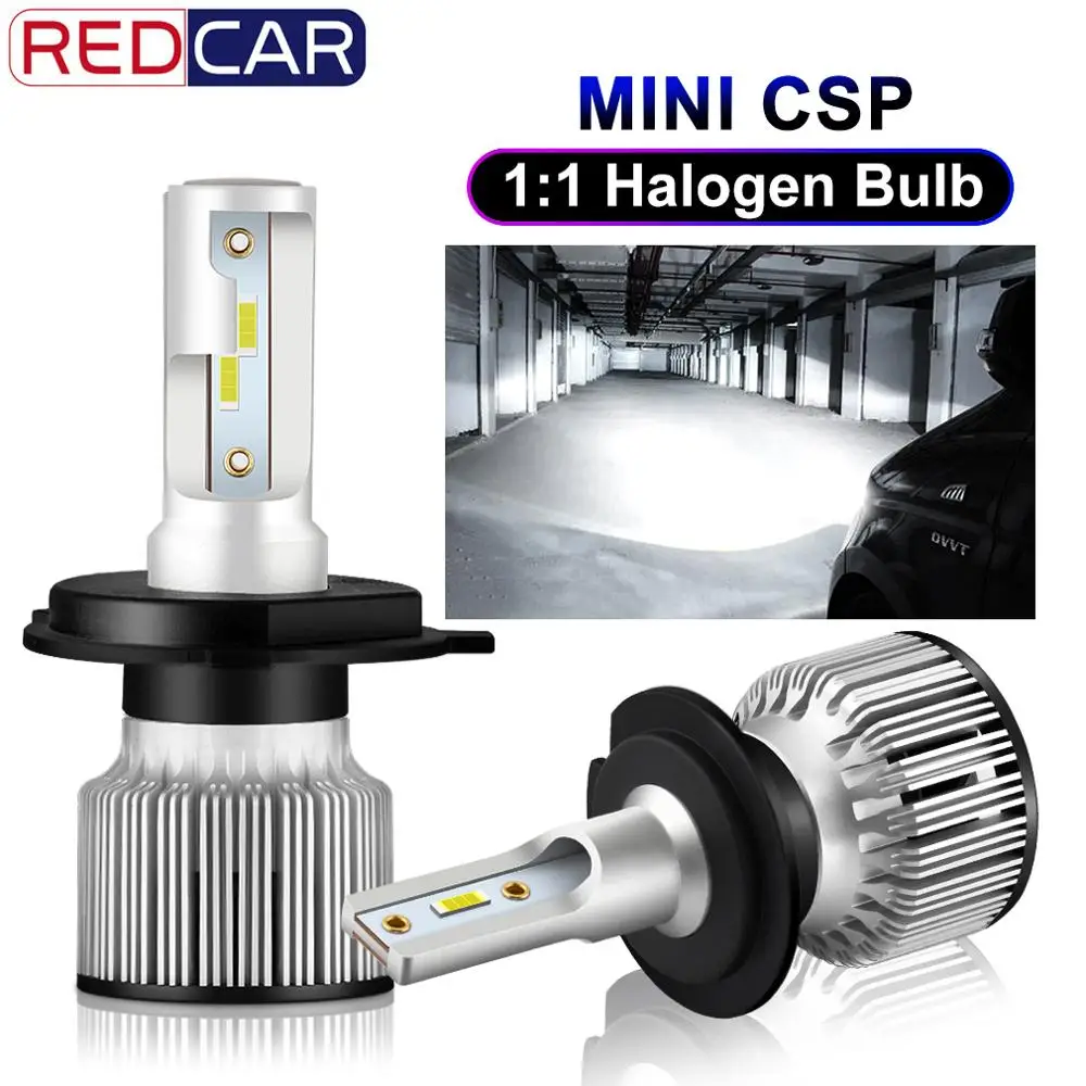 2 шт. мини CSP фар H7 H4 H11 H3 светодиодный фар автомобиля 1:1 лампы HB3 9005 HB4 9006 9012 Авто противотуманных фар с возможностью креативного освещения 6000K