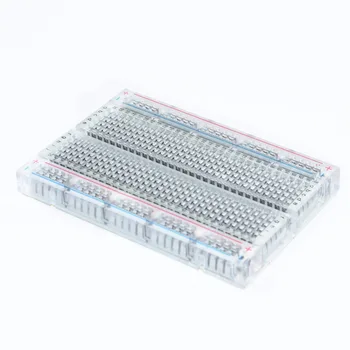 

10pcs Transparent mini bread board / breadboard 8.5CM x 5.5CM 400 holes DIY
