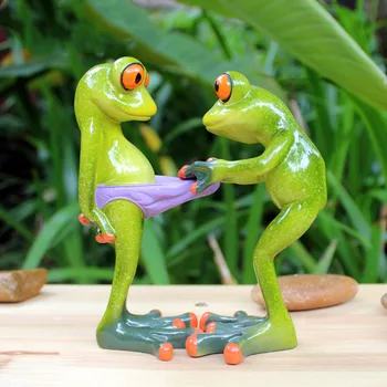 

11 Styles Frog Model Desktop Decoration 3D Craft Resin Creative Thinking Reading Frog Cute Statue Windowsill Office Ornaments