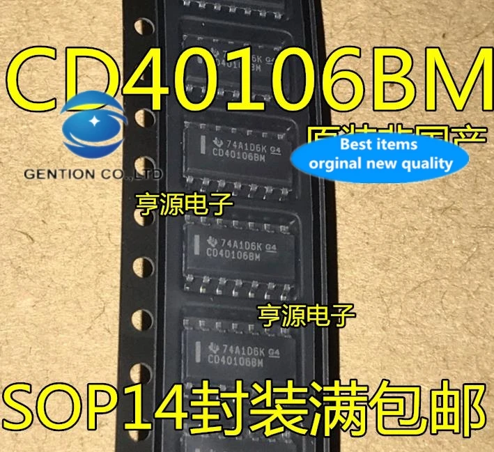 

Логический инвертор CD40106BM CD40106 SOP-14, 100% новый и оригинальный, 20 шт.