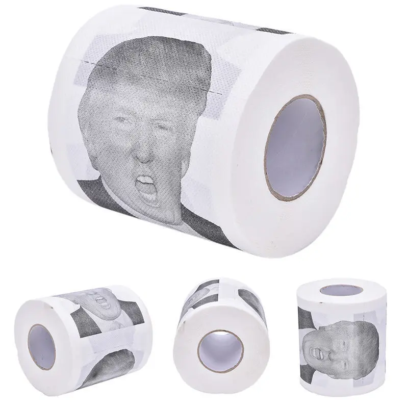 Дональд Трамп Humour рулон туалетной бумаги забавная Новинка кляп подарок Свалка с Трамп Чистящая бумага ванная комната бумага