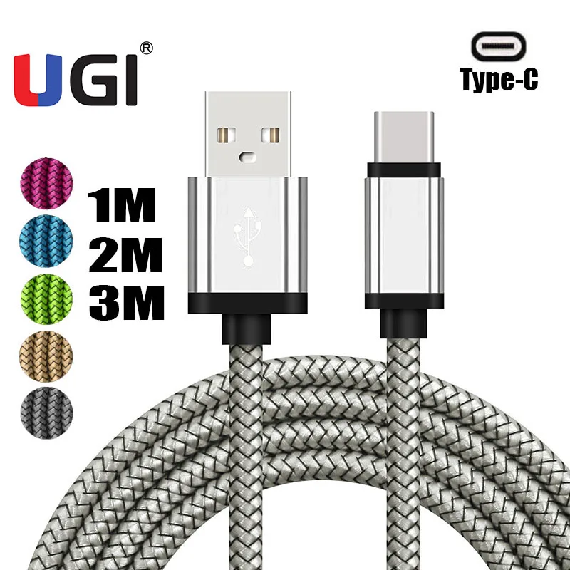 Кабель UGI для быстрой зарядки зарядный кабель USB Type-C в алюминиевой оплетке Samsung 1 м