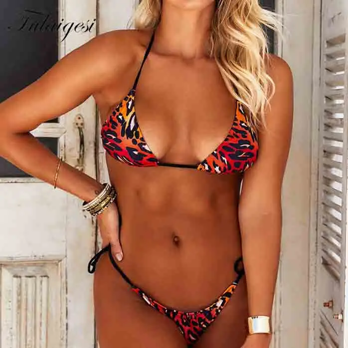 Leopard Print Brazilian Biquini Custom Italian Fabric Reversible Swimwear Beachwear Blue Dot Spendax Swimsuits Women |