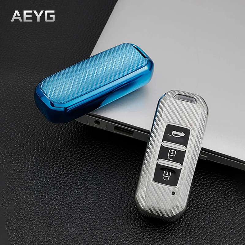 

TPU Carbon Filber Car Key Case Cover Shell Fob For Baojun 510 560 360 730 630 610 310 E100 310W 530 Protective Shell Accessories