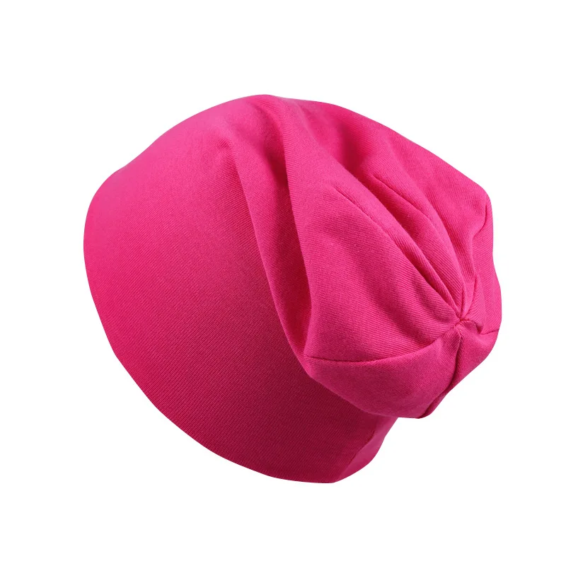 Новая детская шапка в стиле хип-хоп для уличных танцев, весенне-Осенняя детская шапка, шарф для мальчиков и девочек, вязаная шапка, зимняя теплая одноцветная детская шапка - Цвет: rose hat