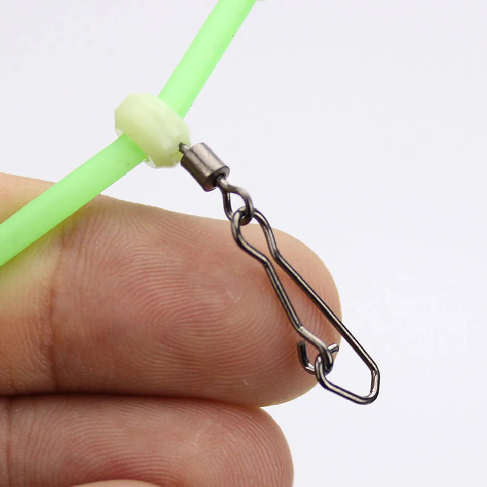 5pcs Luminous Fishing Hook Balance Fishhooks head Snaps with Strong pin Sea Hook Fishing Lure Baits Connector