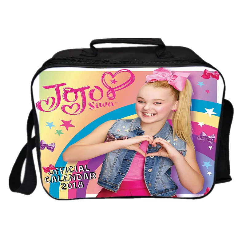 Jojo Siwa сумка-холодильник для детей, для мальчиков и девочек, сумка-холодильник, утеплитель, Модная студенческая Рабочая, новая практичная красивая сумка для ланча