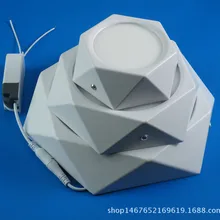 Стерео многоугольный светодиодный потолочный светильник 6W12W18W белый антибликовый потолочный светильник для домашнего офиса Применимая лампа