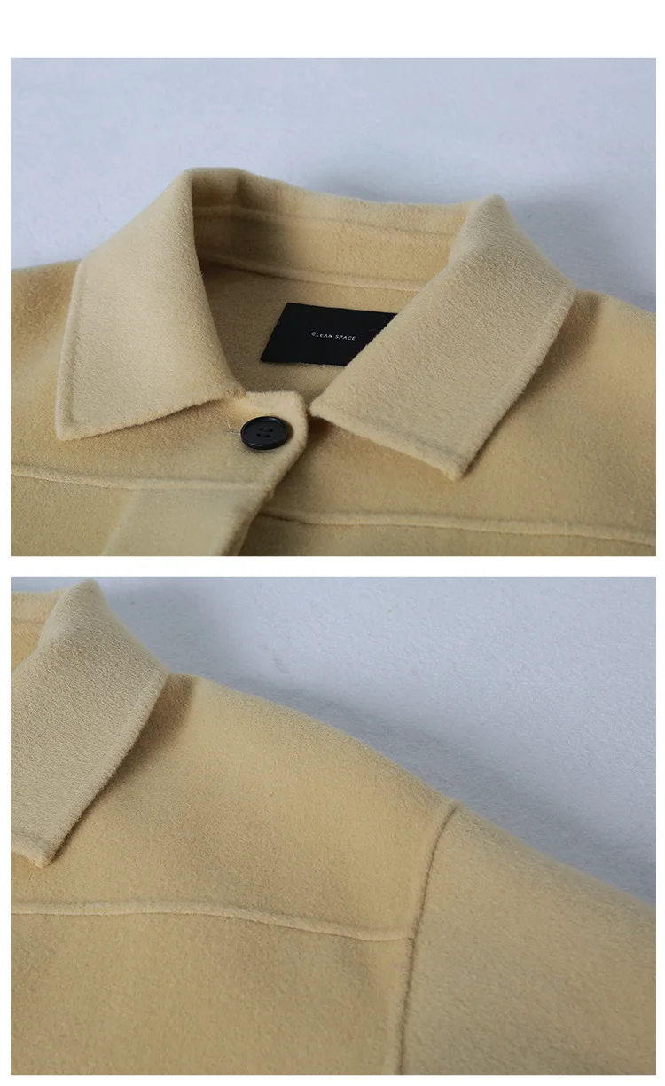 Mulan Autumn And Winter New Style Double-faced Woolen Goods Cashmere Wool Coat Short-height Wool Overcoat Short 6732