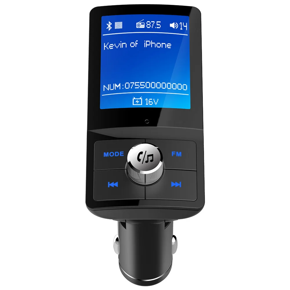 1 77 液晶車mp3プレーヤー車のbluetooth Fmトランスミッタaux音楽bluetooth 4 2ハンズフリーカーキット2 Usb充電器カーエレクトロニクス 車用 Mp3 プレーヤー Aliexpress
