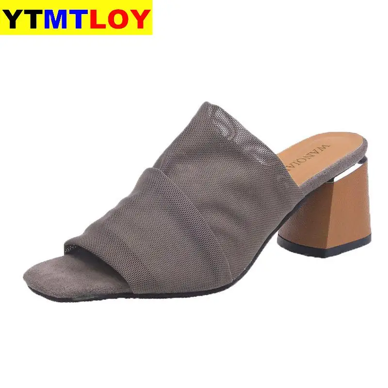 

New Arrive Women Sandals Solid Colors High Heels Shoes Summer Comfortable Fashion Dress Woman Heel Open Toe Heels Sandaly