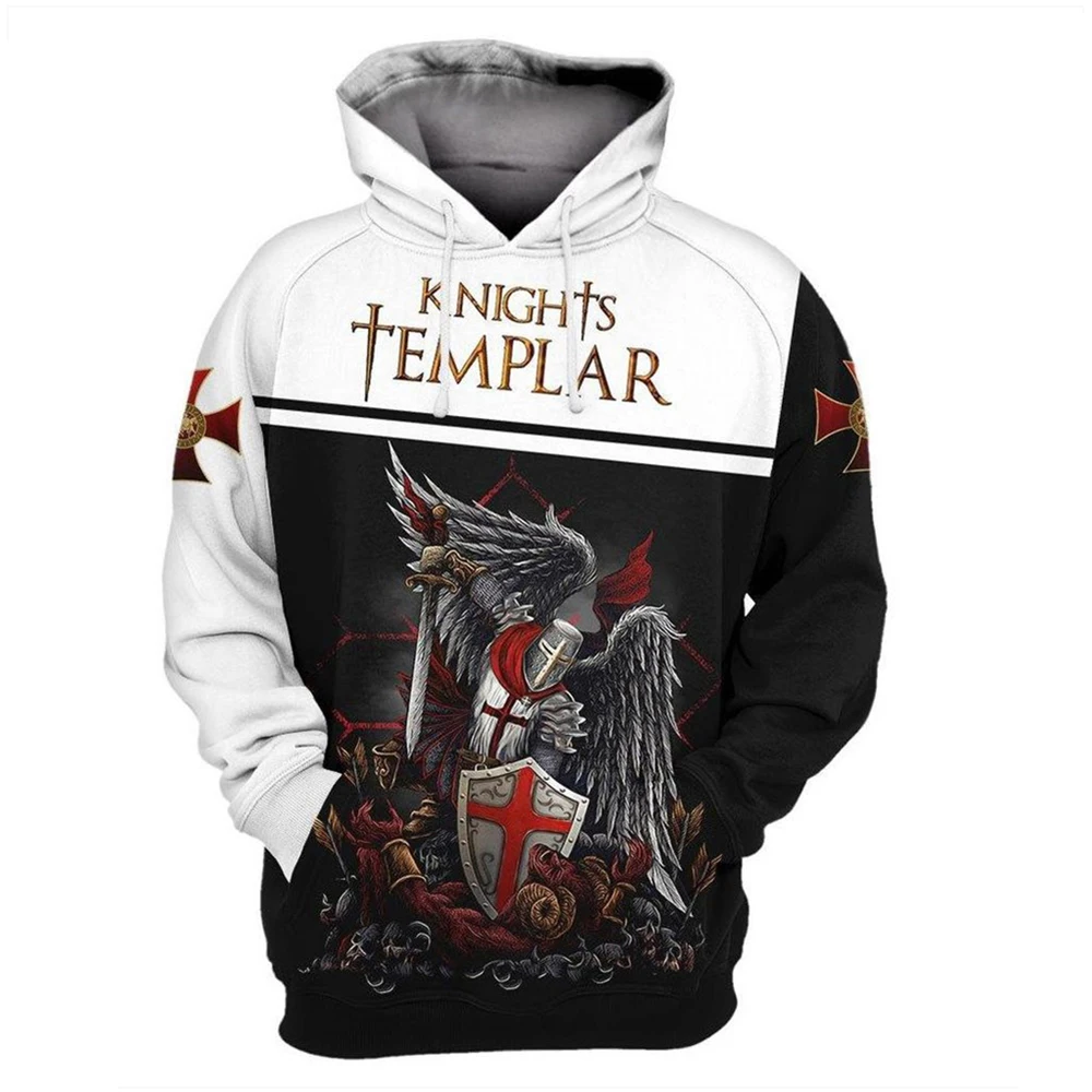 

HX Knights Templar Series Hoodies Newest 3D Printed Men Clothing Casual Pockets Sweatshirts Women Harajuku Pullover Hoodie