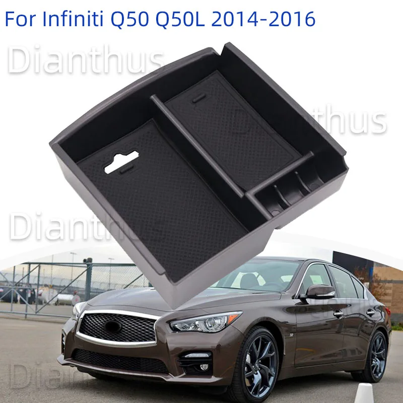 For Infiniti Q50 Q50L 2014 2016 2015 Car Center Console Armrest Storage