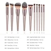 Hot Champagne Makeup Brushes Set for Women Cosmetic Foundation Powder Blush Eyeshadow Kabuki Blending Make Up Brush Beauty Tools 4