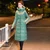 M-6XL длинное толстое пуховое пальто с капюшоном женские зимние повседневные куртки на молнии женская элегантная одежда размера плюс пальто из синтетического пера - Цвет: green