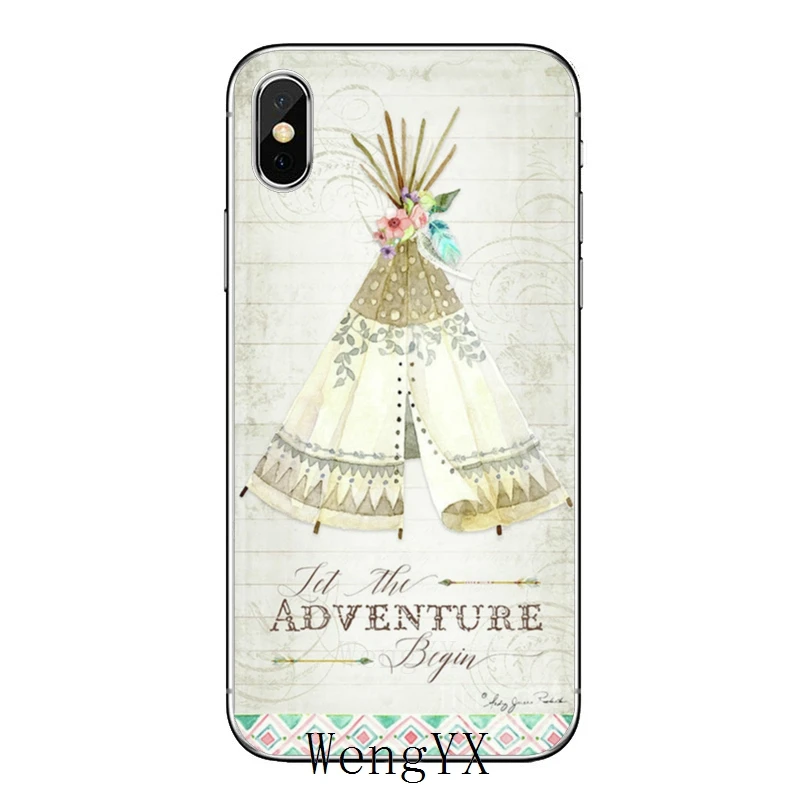Бохо Вестерн Teepee стрелы перья для iPhone 11 pro XR X XS Max 8 7 6s plus SE 5s 5c iPod Touch 5 6 Чехол - Цвет: Arrows-Feathers-A-09
