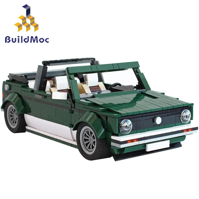 BuildMoc высокотехнологичные спортивные строительные блоки для мини-кабриолета
