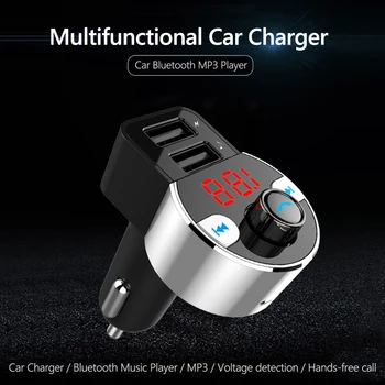 

Classic Automobile Accessaries Devices Parts Car Bluetooth 5.0 FM Transmitter Handsfree MP3 Player Dual USB Charger