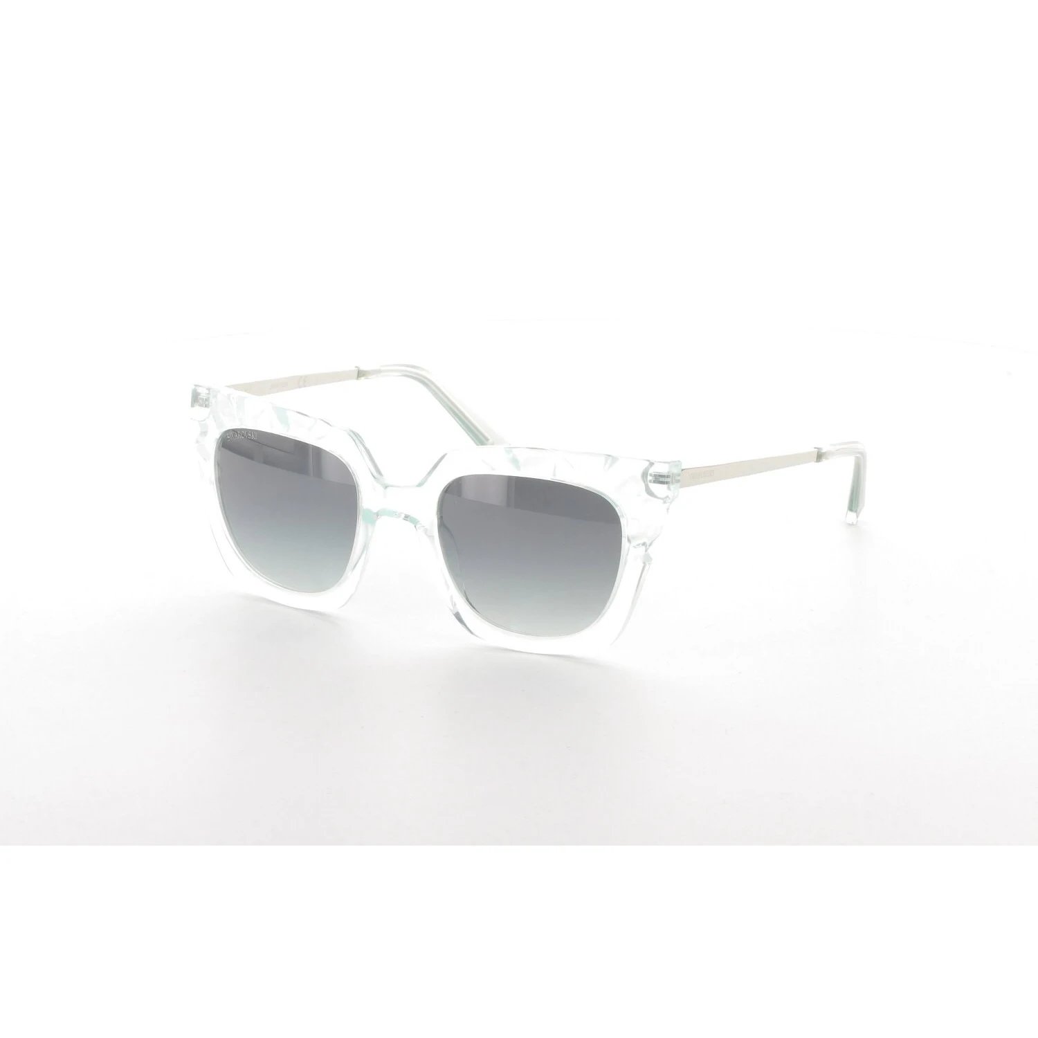 

Women's sunglasses swr 0150 93b bone green organic square square 50-21-140 swarovski