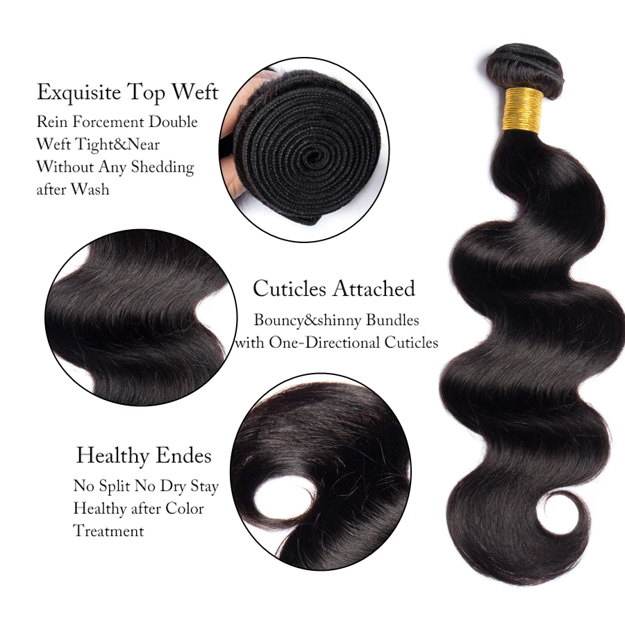 Объемные волнистые пучки с закрытием Maxine Remy человеческие волосы с бразильские волосы с закрытием плетение 3 4 пучка с кружевом Закрытие 4x4