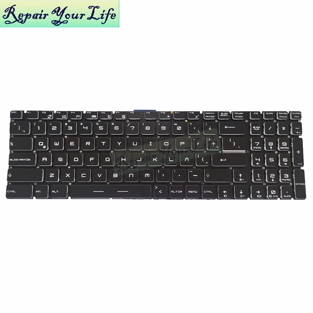 Teclado Backlight para Msi Gs60 Gs70 Gt72 Ge72 Ge62 Ws60 la Latin Preto Laptops Substituição Teclados V143422ak Original Novo - Imagem 2