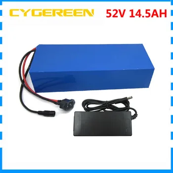 

1000W 14S 52V 14.5AH lithium battery pack 52V 15AH electric scooter bike bateria NCR18650PF 2900mah cells Free customs fee