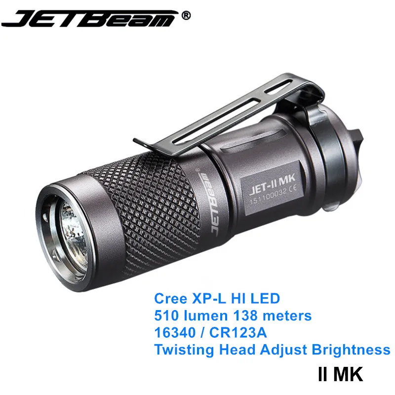 Jetbeam II MK CR123A 16340 брелок высокой мощности флэш-светильник Cree светодиодный