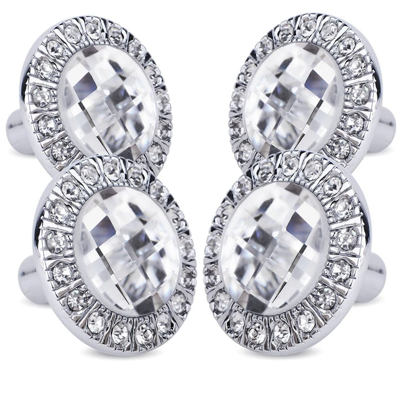 

HOT-4x handle knob silver diament brilliant for cabinet drawer door